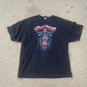 Harley‑Davidson Graphic Tee Men’s 2XL Black Short Sleeve Motorcycle Shirt